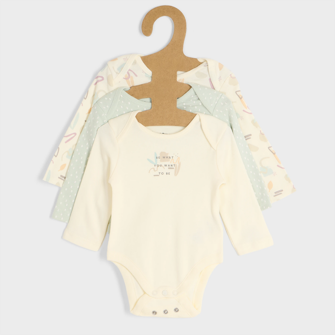 3pce "Be What You Want To Be" Organic Baby Vests from You Know Who's