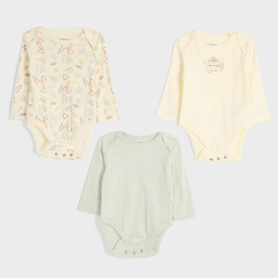 3pce "Be What You Want To Be" Organic Baby Vests from You Know Who's