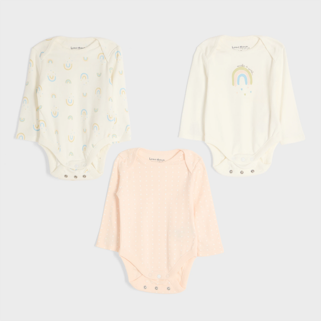 3pce Rainbow Organic Baby Vests from You Know Who's