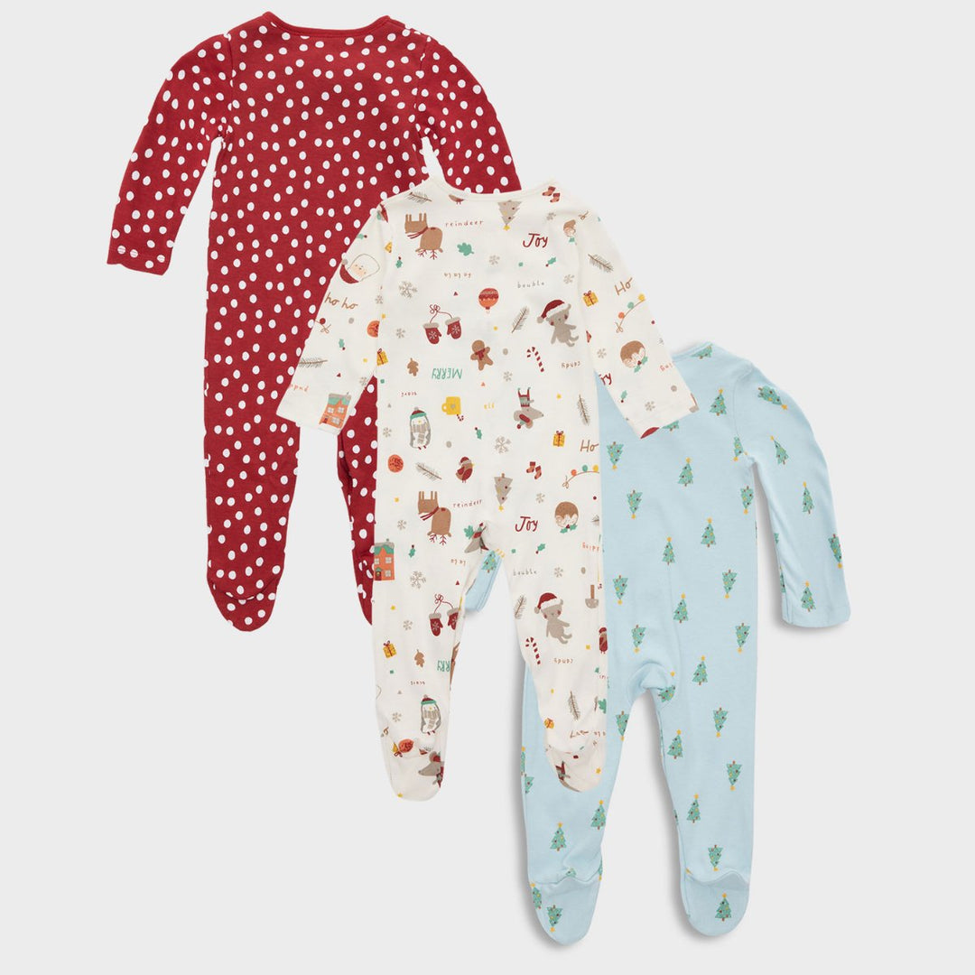 3PK Christmas Sleepsuits from You Know Who's