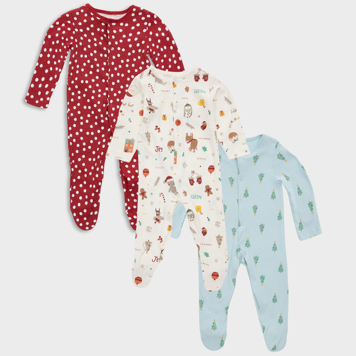 3PK Christmas Sleepsuits from You Know Who's