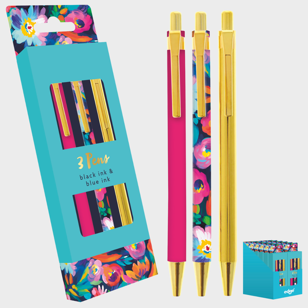 3pk Flower Ballpoint Pens from You Know Who's
