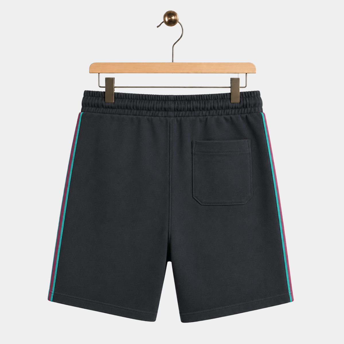 Kids Charcoal Stripe Jersey Shorts