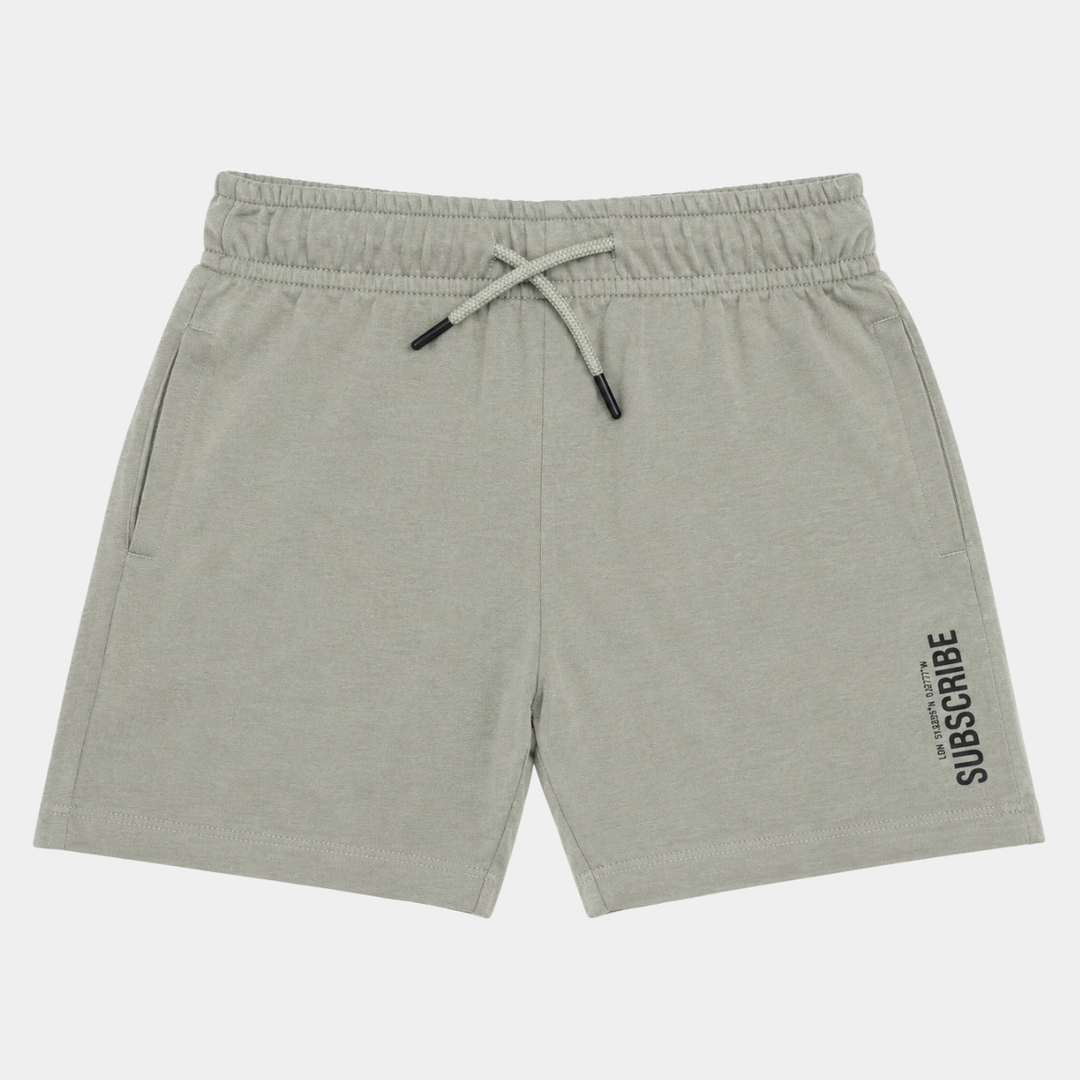 Black Subscribe Printed Jersey Shorts