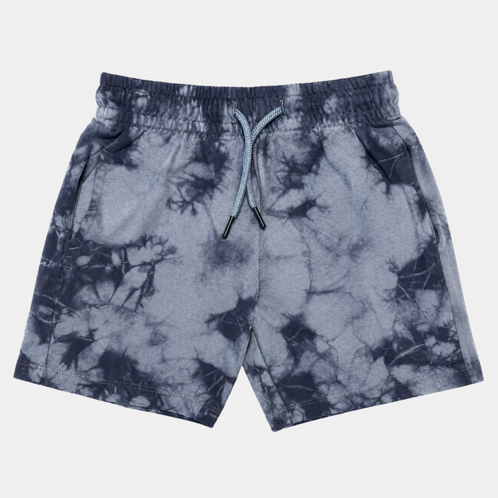 Black Tye Dye Printed Jersey Shorts