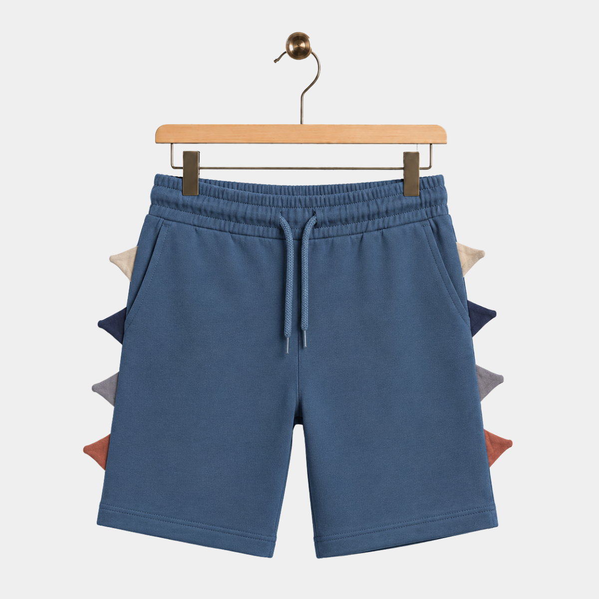 Kids Blue Dino Jersey Shorts