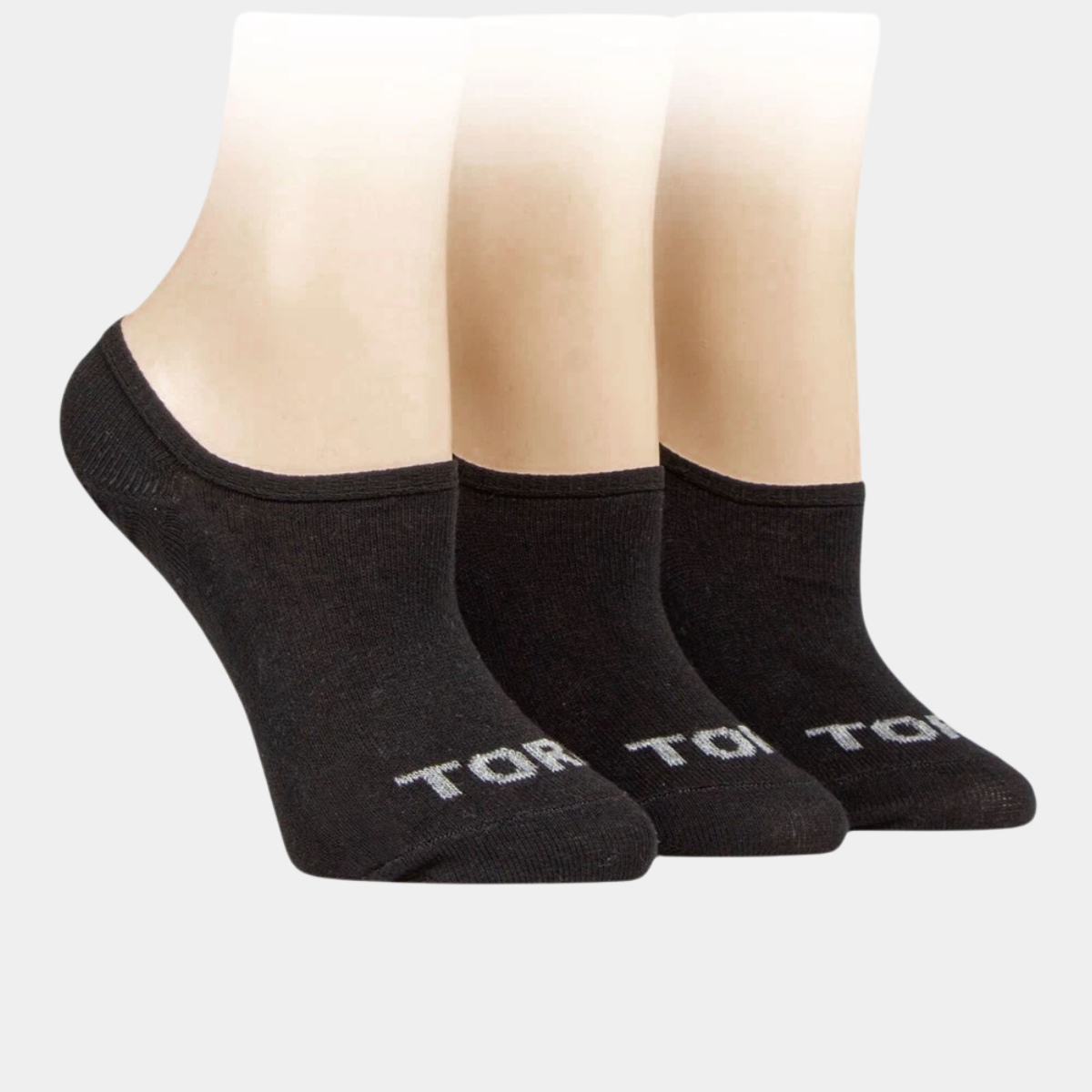 Ladies 3pk Black Shoe Liner Sock