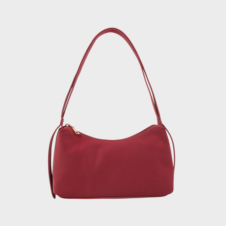 Red Mini Curved Shoulder Bag