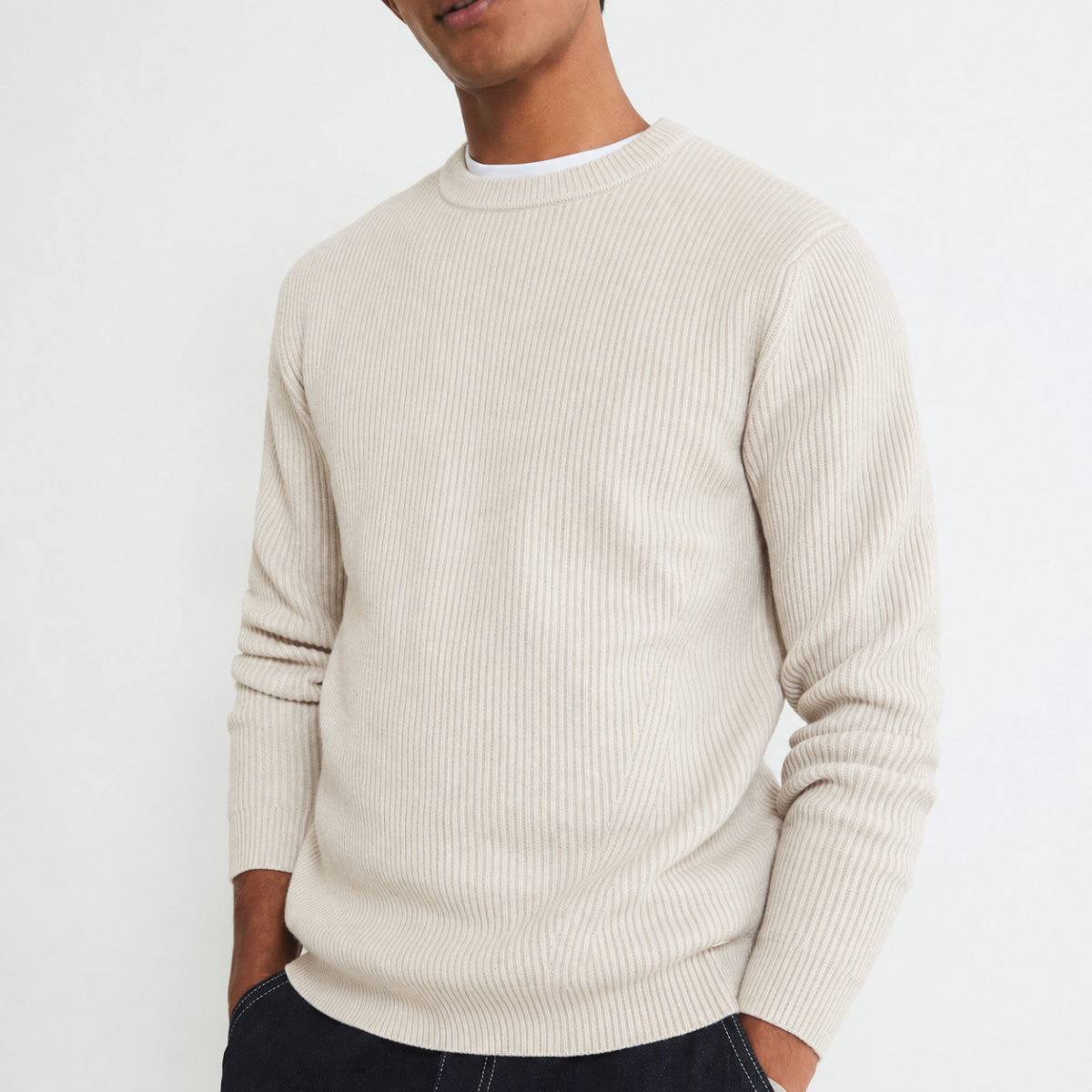 Mens RI Crew Neck Knitted Jumper