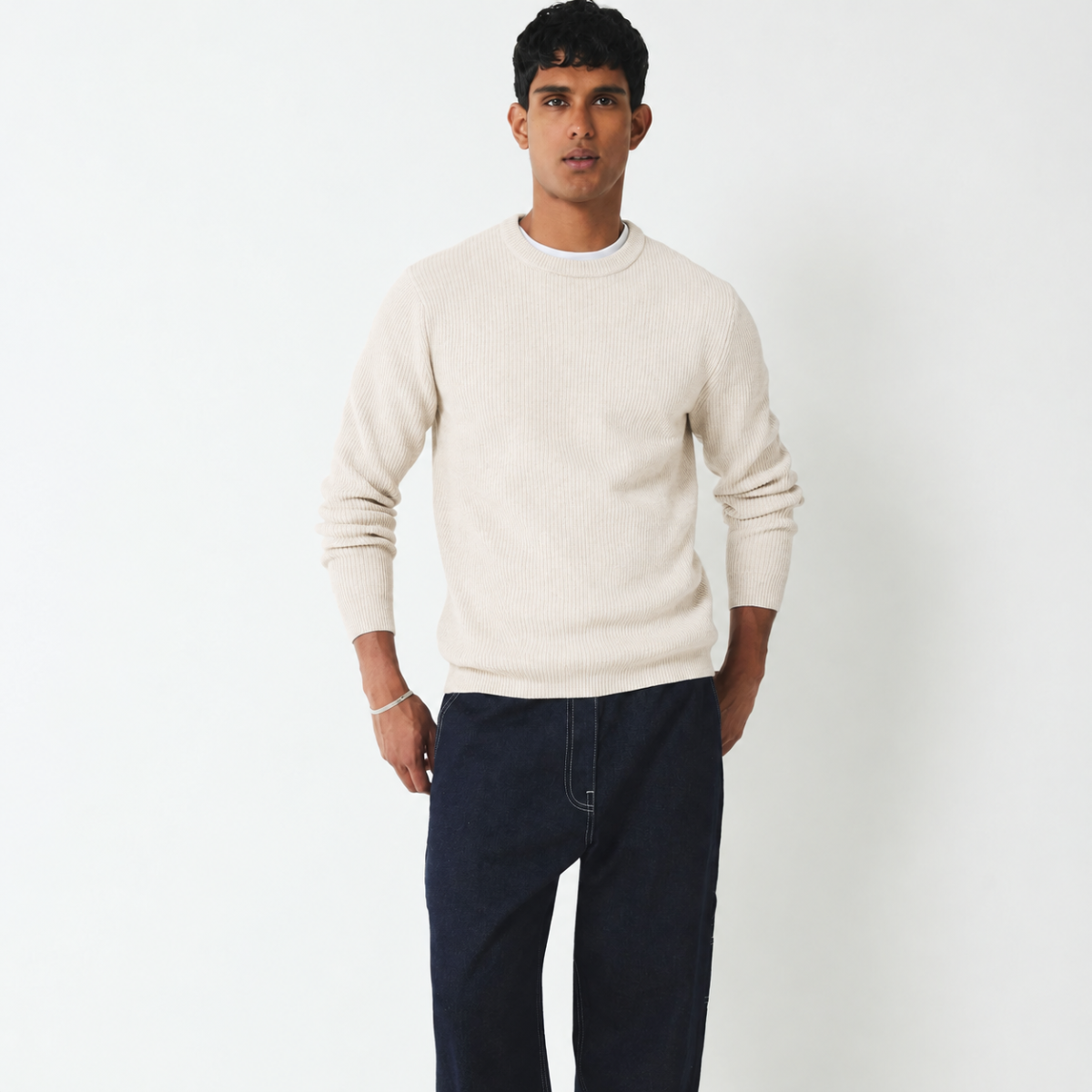 Mens RI Crew Neck Knitted Jumper