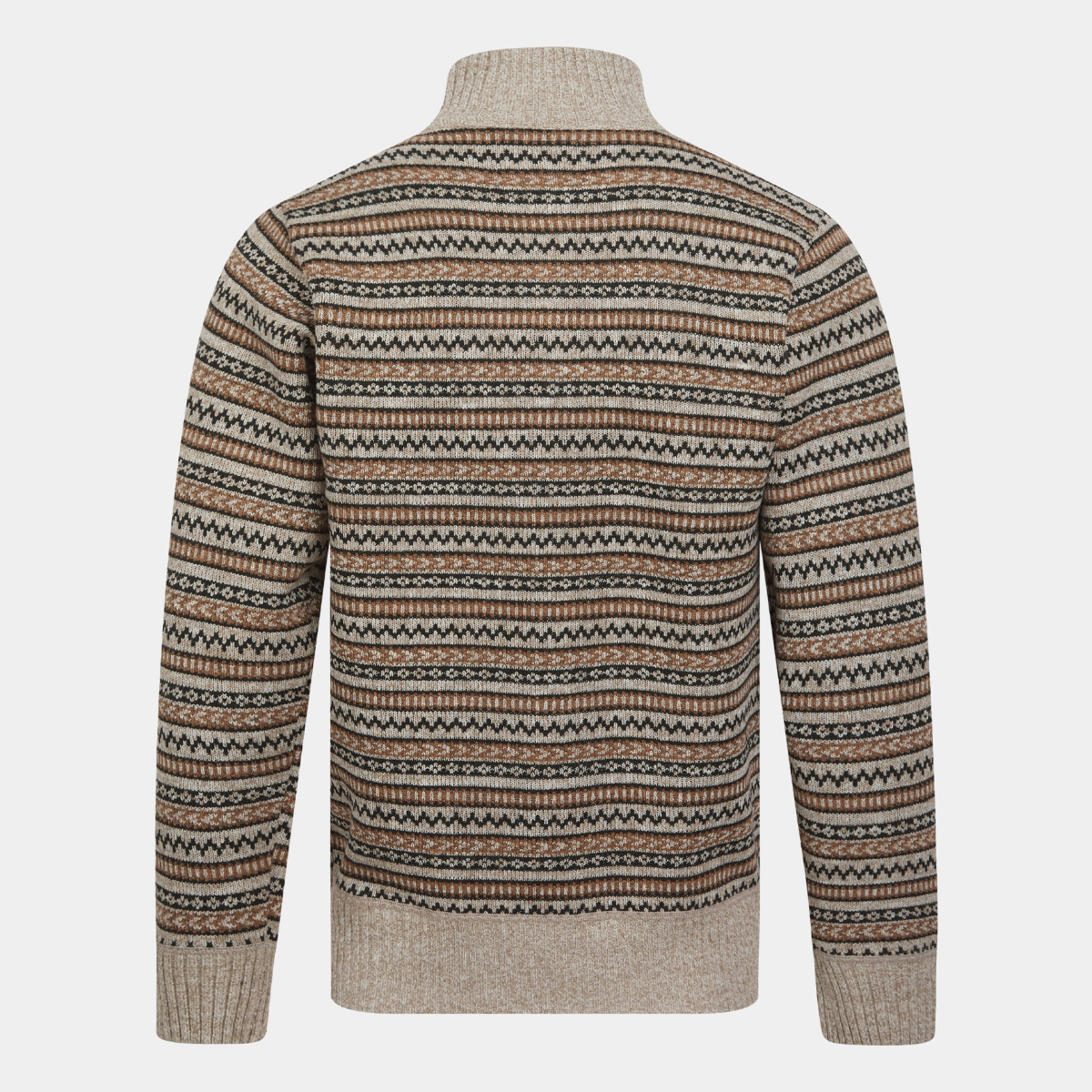 Mens Jacquard 1/4 Zip Jumper