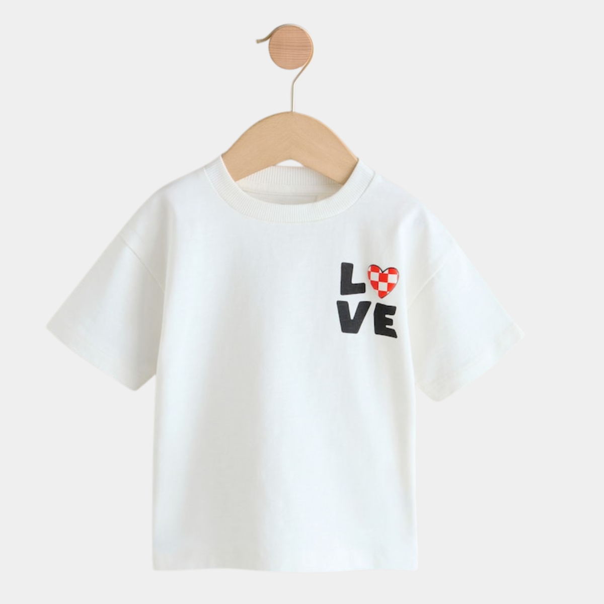 Kids Checked Love T-shirt
