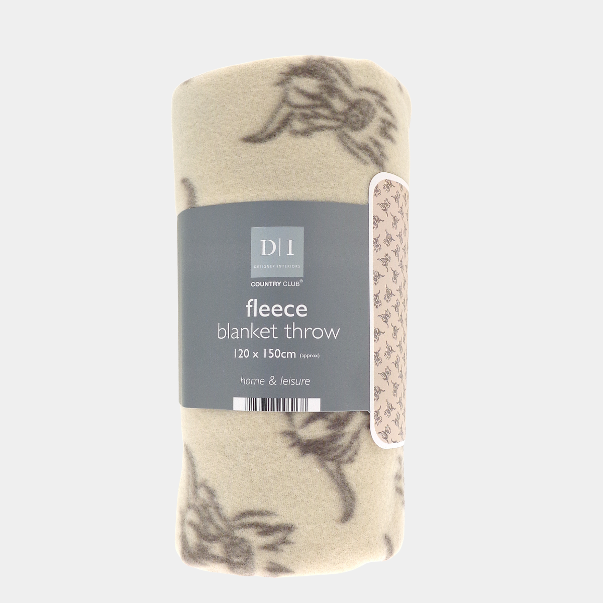 Highland Cow Flannel Throw 120x150cm