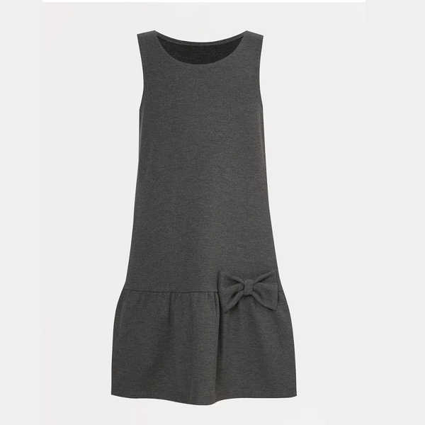 Girls School Bow Stretch Pinafore