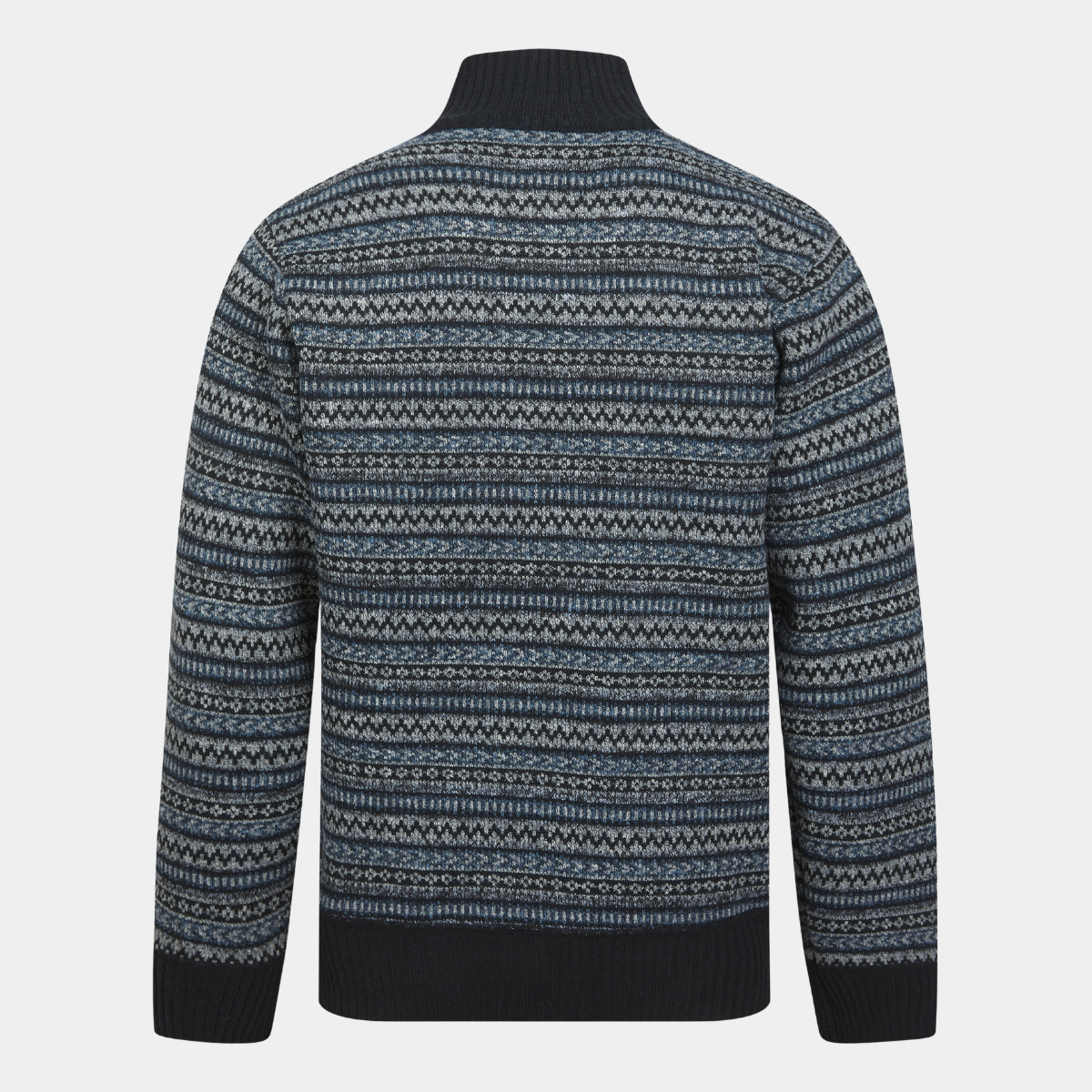 Mens Jacquard 1/4 Zip Jumper