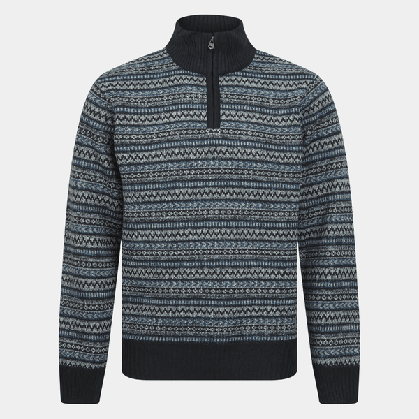 Mens Jacquard 1/4 Zip Jumper from You Know Who's