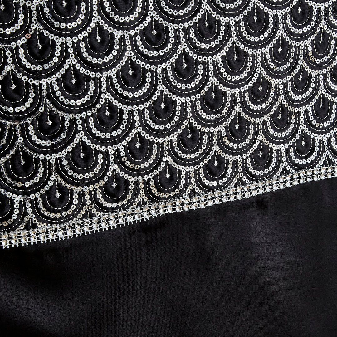 Catherine Lansfield Black Deco Sequin Runner