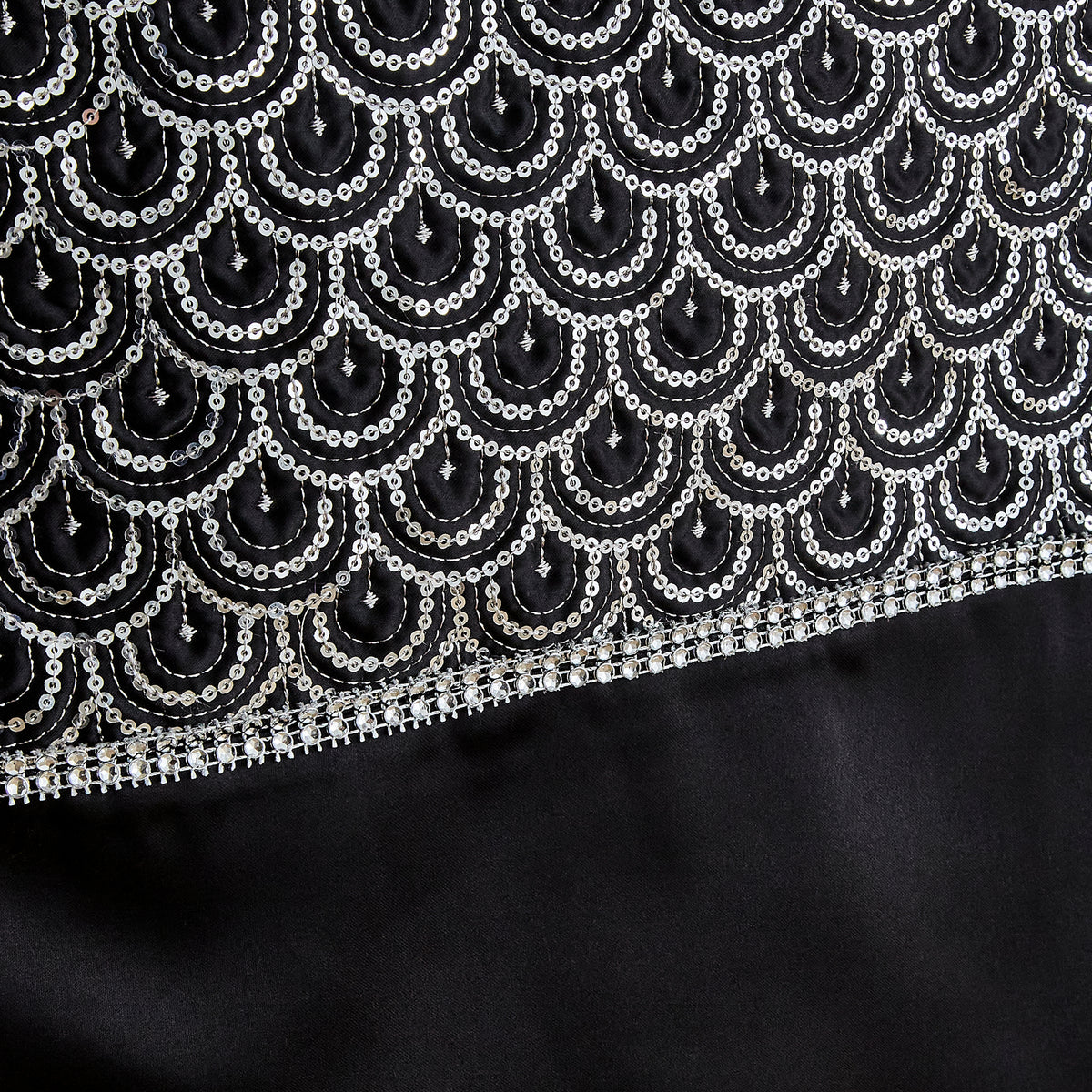 Catherine Lansfield Black Deco Sequin Runner