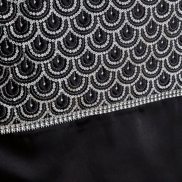 Catherine Lansfield Black Deco Sequin Runner