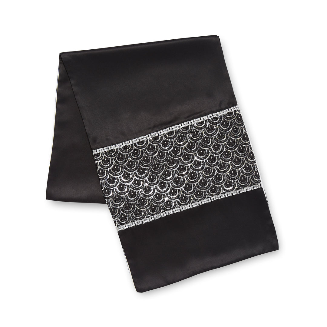 Catherine Lansfield Black Deco Sequin Runner