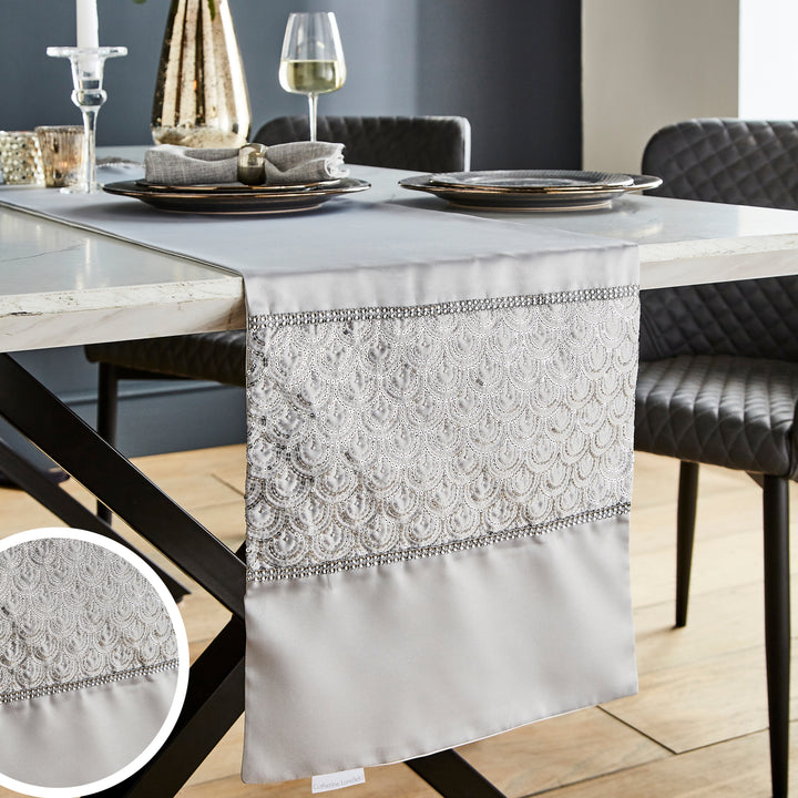 Silver Deco Sequin Runner