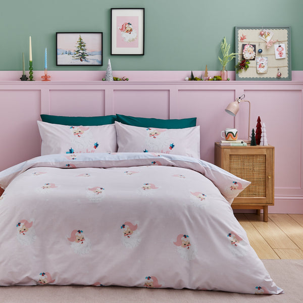 Catherine Lansfield Vintage Christmas Santa King Bedding