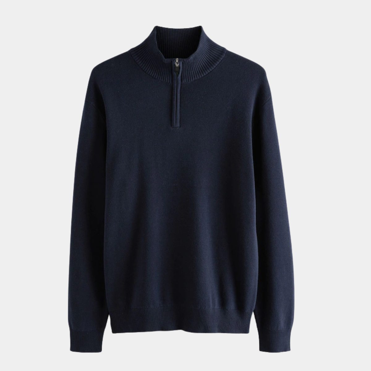 Mens Navy 1/4 Zip Cashmilon Jumper