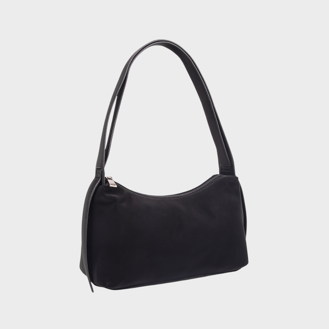 Black Mini Curved Shoulder Bag