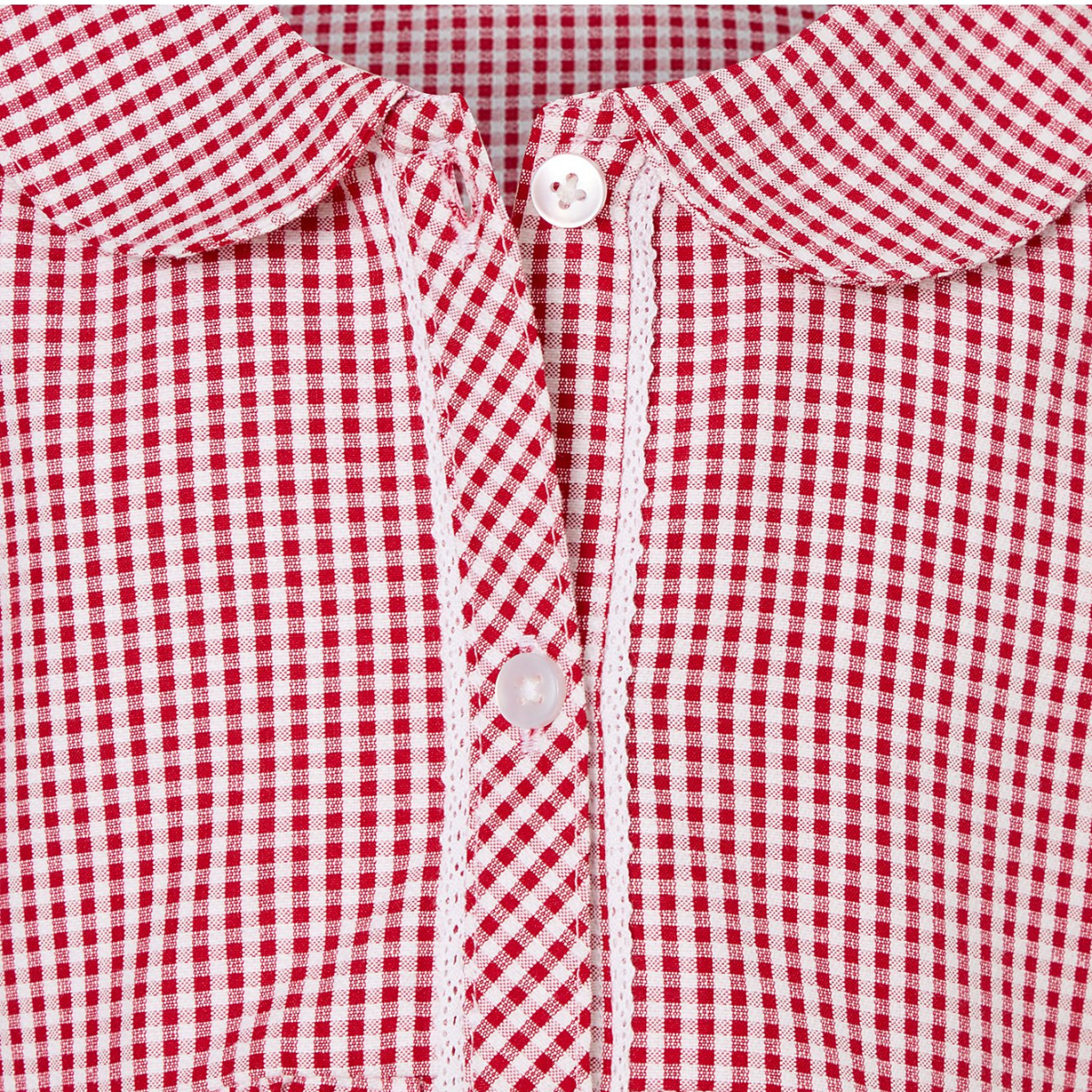 Girls Gingham Button 2pk School Dress
