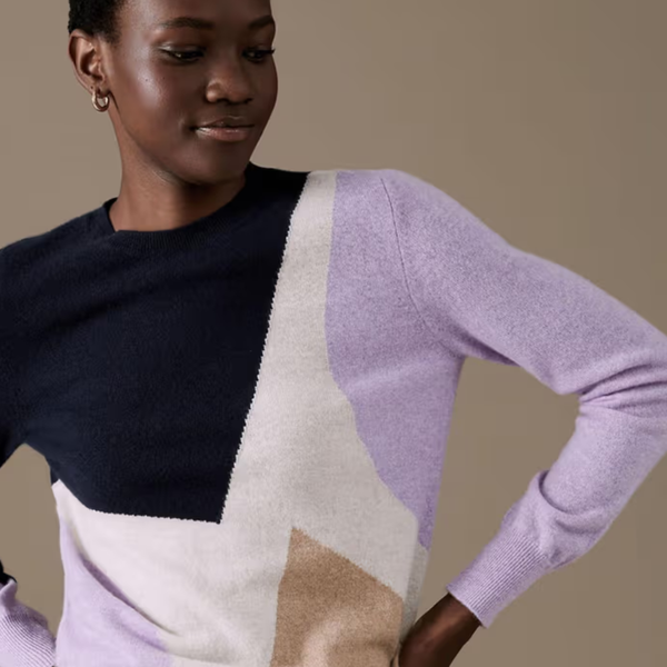 Ladies Colour Block Super Soft Jumper