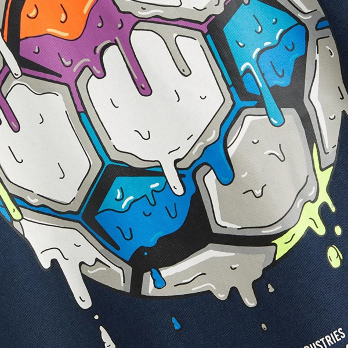 Kids Rainbow Paint Football T-shirt