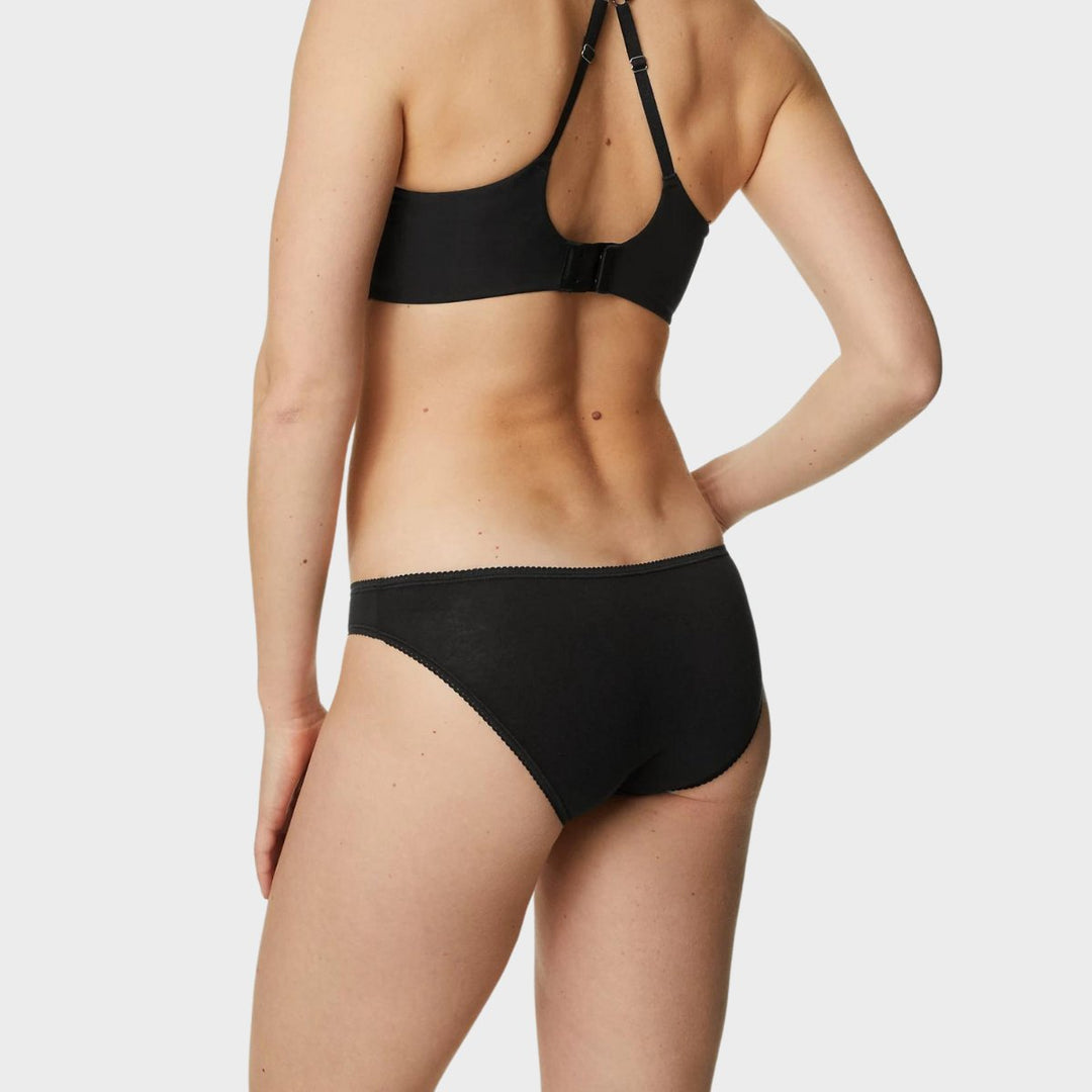 5pk Black Cotton Bikini Briefs from You Know Who's