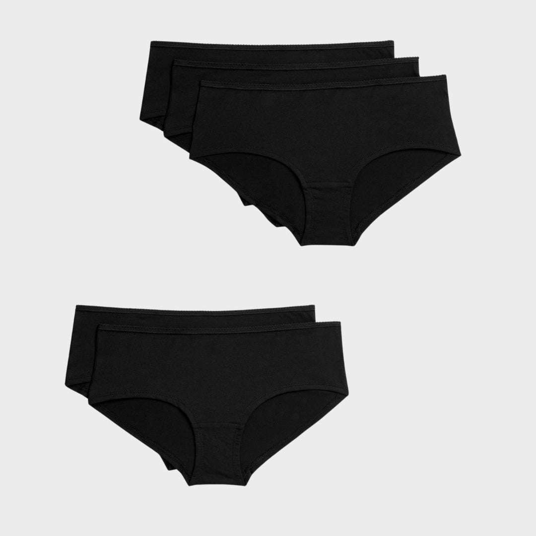 5pk Black Low Rise Shorts from You Know Who's