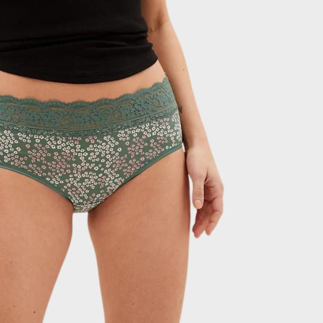 5pk High Rise Green Mix Lace Shorts from You Know Who's