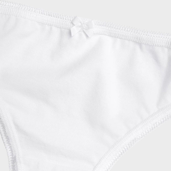 5pk White Cotton Bikini Briefs from You Know Who's