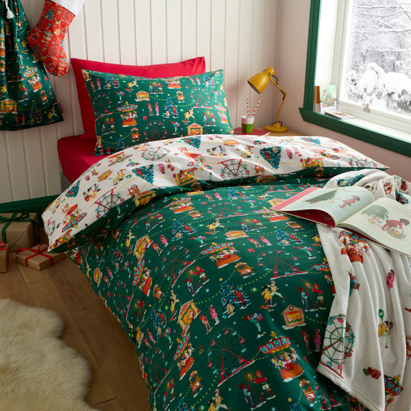 Catherine Lansfield Christmas Fairground Toddler Bedding