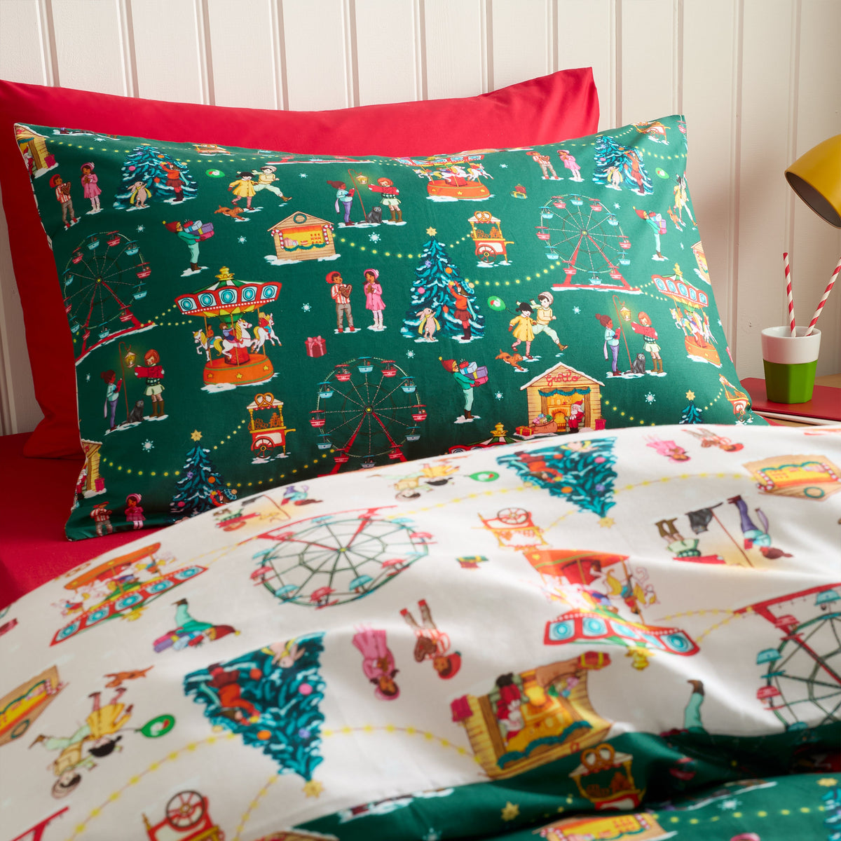 Catherine Lansfield Christmas Fairground Toddler Bedding