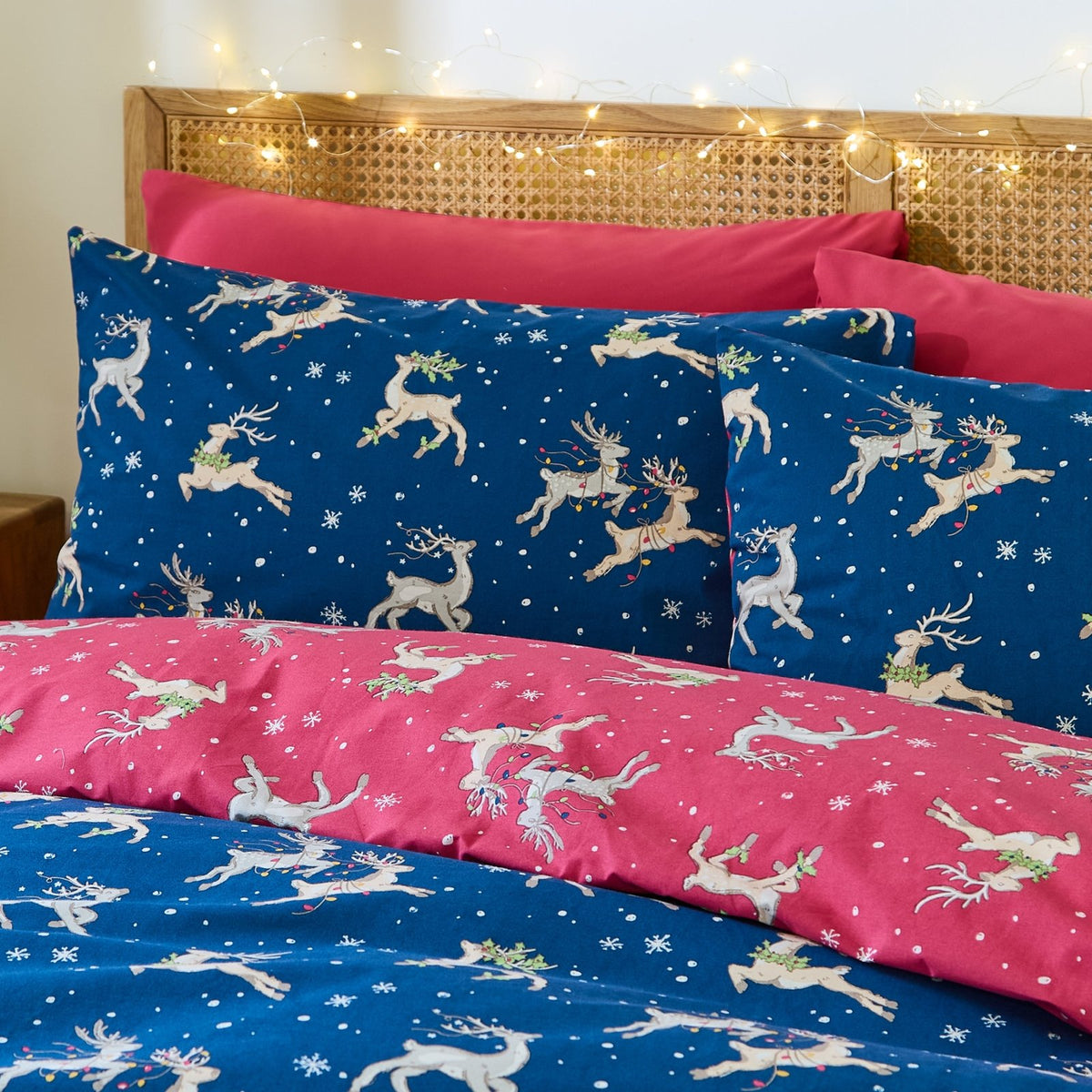 Catherine Lansfield Reversible Christmas Reindeer Single Bedding from You Know Who's