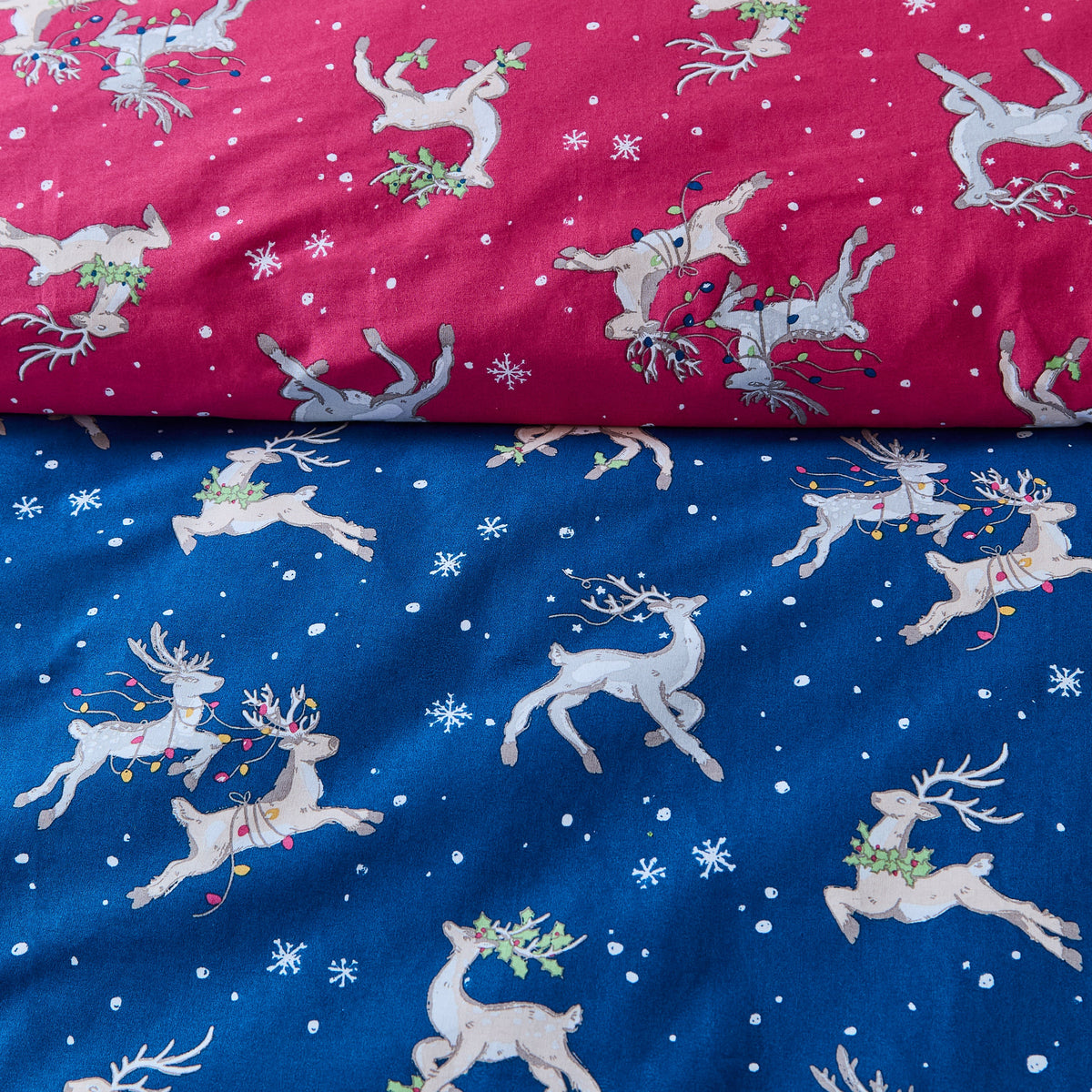 Catherine Lansfield Reversible Christmas Reindeer Bedding