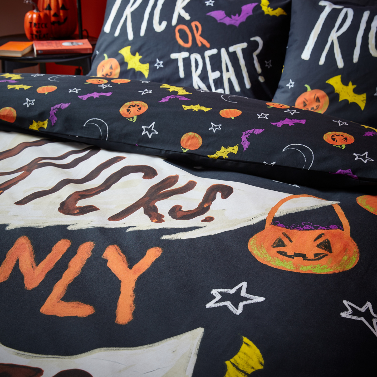 Catherine Lansfield Halloween Trick Or Treat Duvet Cover