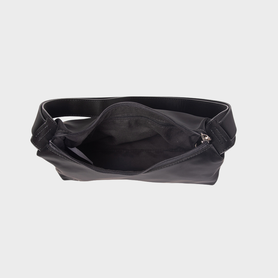 Black Mini Curved Shoulder Bag