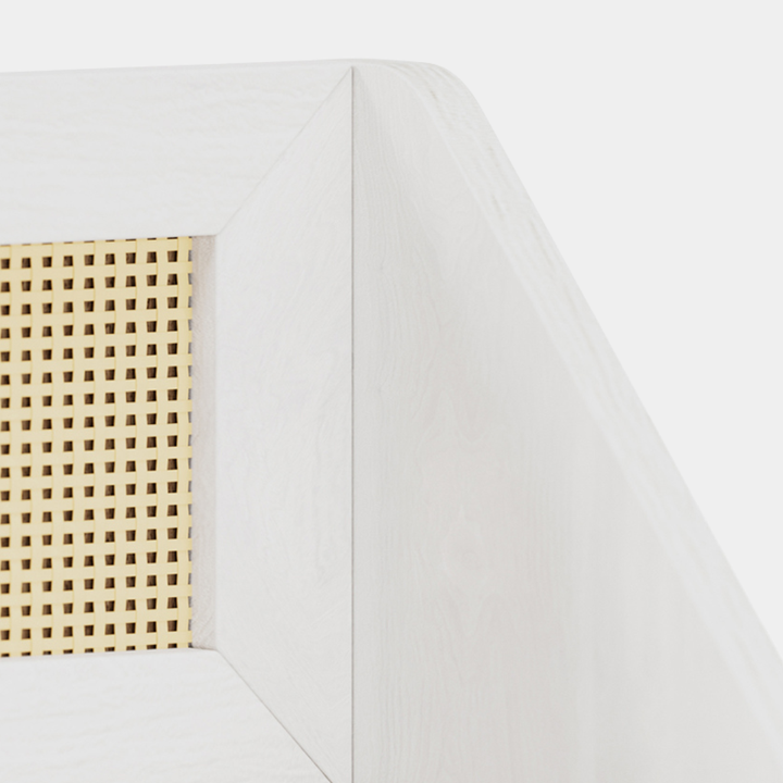 KUBU White Rattan Wall Shelf 60 x 15cm