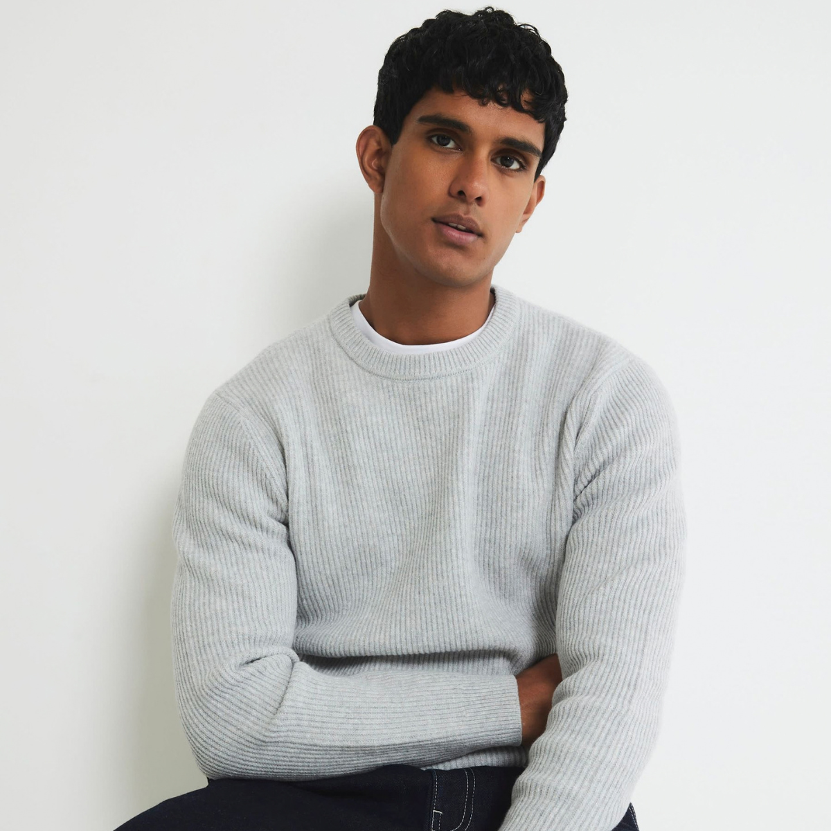 Mens RI Crew Neck Knitted Jumper