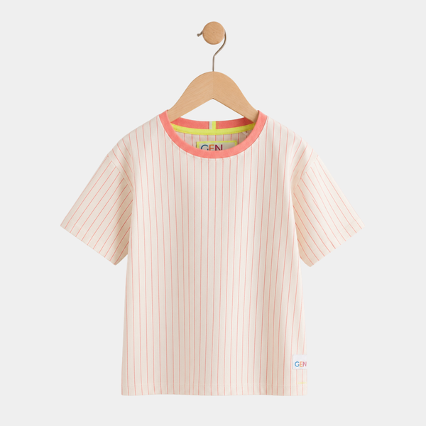 Kids Coral Stripe T-Shirt