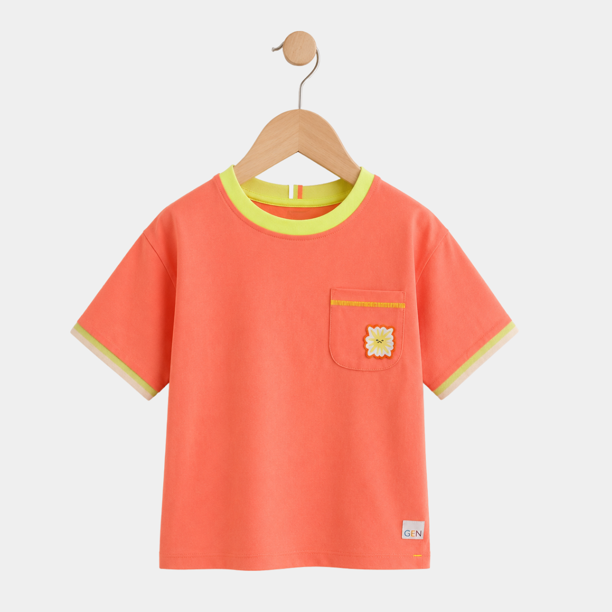 Kids Coral Sun Pocket T-Shirt