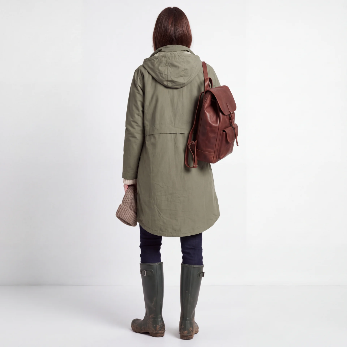 Ladies Hooded Longline Raincoat