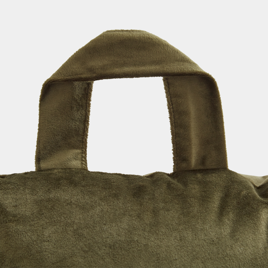 Catherine Lansfield Matt Velvet Cuddle Cushion Olive