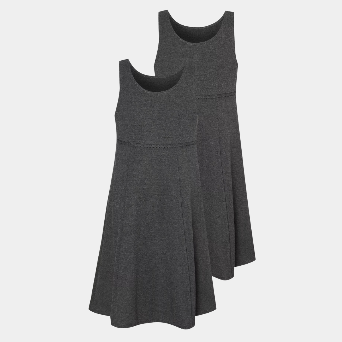 Girls 2pk Plain Pinafore
