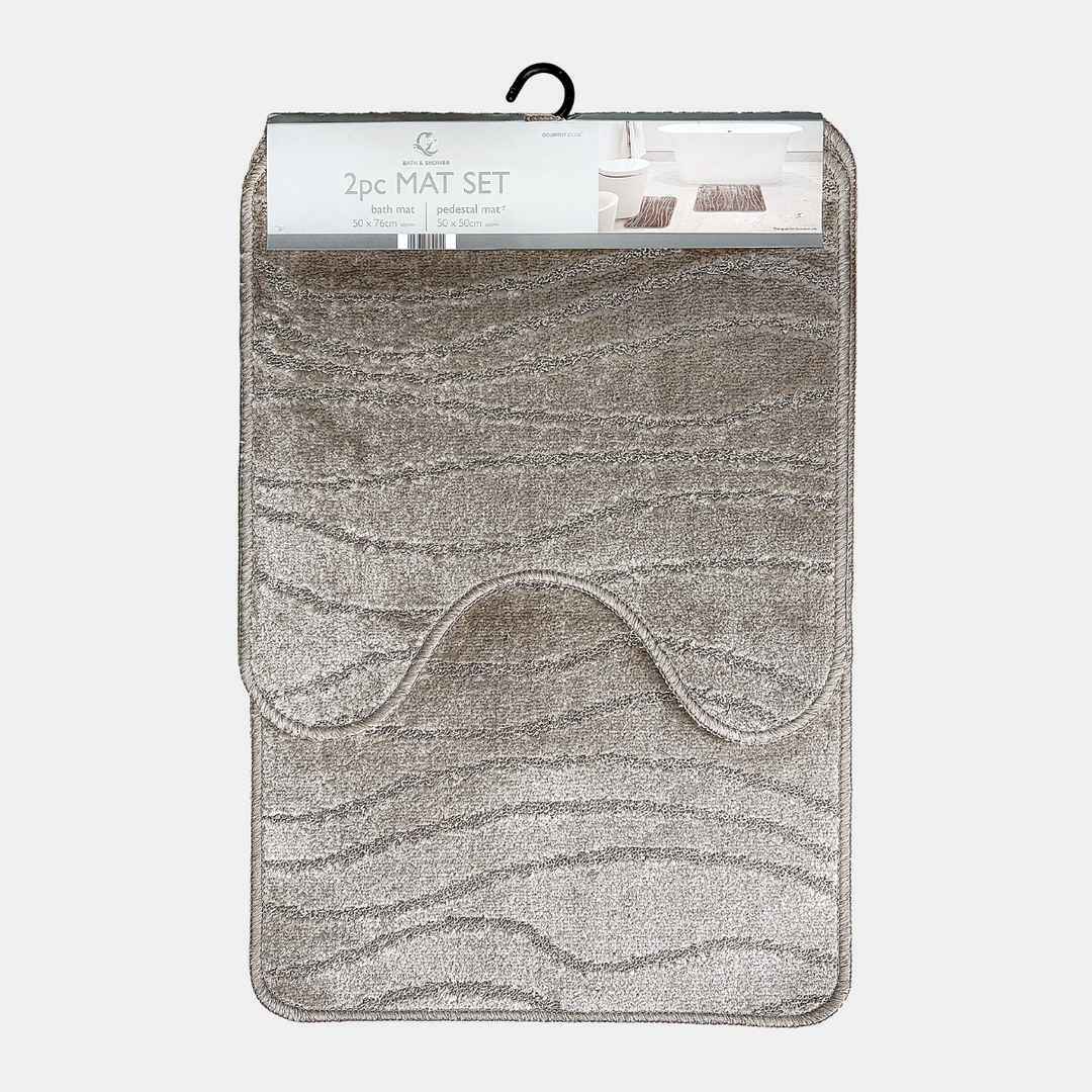 Wave Bath And Pedestal Set