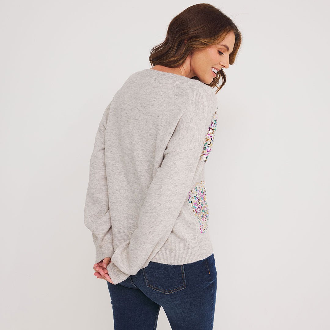 Ladies Multi Sequin Cardigan from You Know Who's